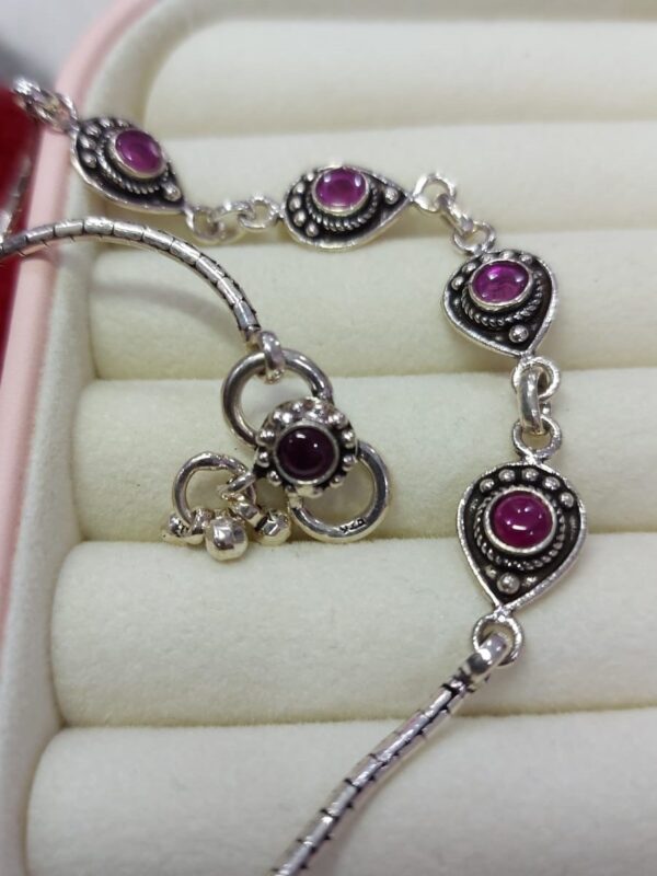 Sterling-silver-pink-grace-oxidized-silver-anklet-2