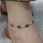 Sterling-silver-pink-grace-oxidized-silver-anklet-2